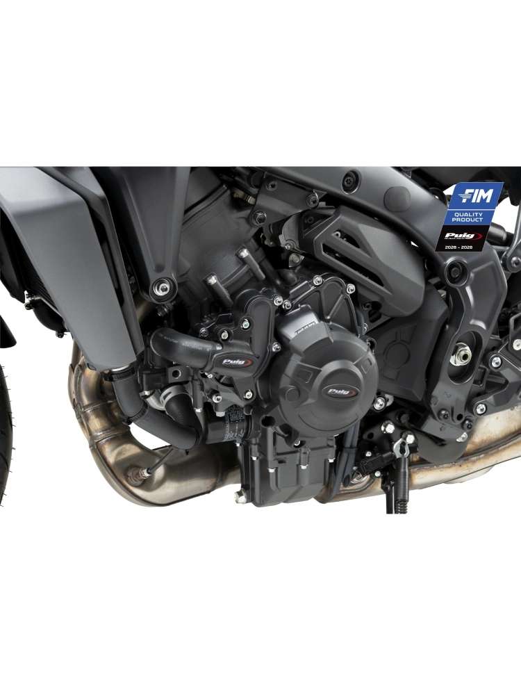 Pokrywy dekli silnika PUIG Yamaha MT-09/SP (21-)/MT-09 Y-AMT/XSR900 GP (24-)/XSR900 (22-)/YZF-R9 (25-) czarne