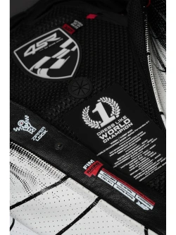 Kombinezon motocyklowy jednoczęściowy 4SR Racing Ultra Light Matrix AR biało-czarno-czerwony