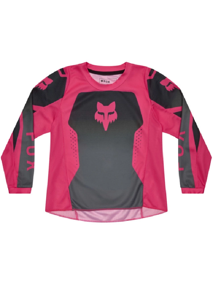 Bluza enduro dziecięca Fox 180 Shield czarno-różowa