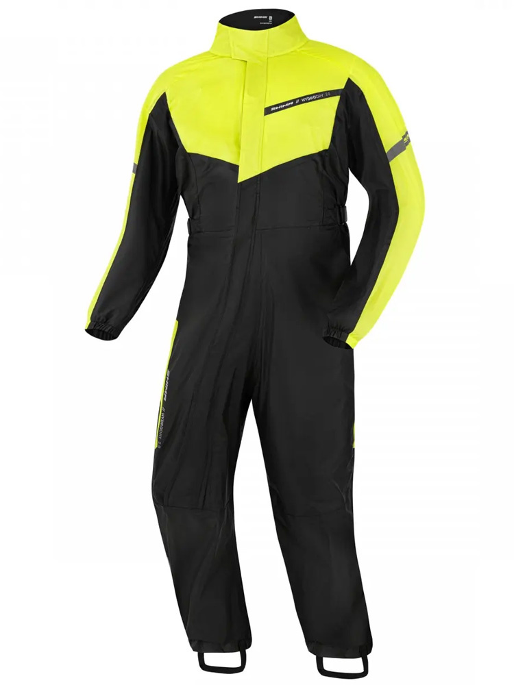 Kombinezon przeciwdeszczowy motocyklowy jednoczęściowy Shima HydroDry 2.0 czarny-fluo