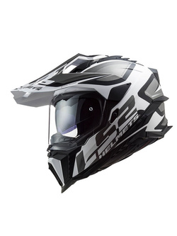 Kask integralny LS2 MX701 Explorer HPFC Alter matowy czarno-biały
