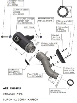 Tłumik motocyklowy LeoVince LV Corsa Carbon Kawasaki Z 900 (20-24) [stal nierdzewna] 