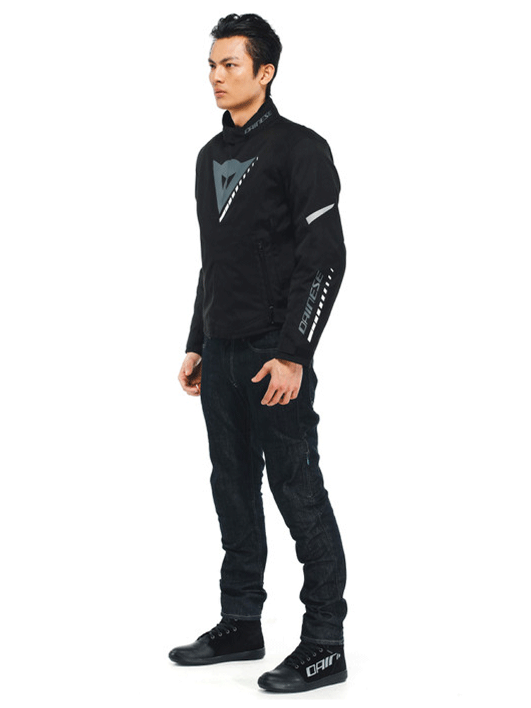 Kurtka motocyklowa tekstylna Dainese Veloce D-Dry czarno-szaro-biała