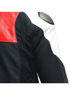 Kurtka motocyklowa skórzana Dainese Sportiva czarno-czerwono-biała