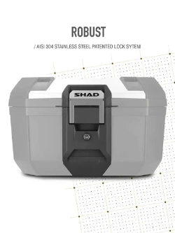 Kufer centralny Shad Terra TR46 czarno-szary [z aluminiową pokrywą]