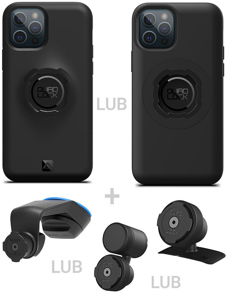 Zestaw do samochodu: etui na telefon iPhone 12/12 Pro + mocowanie Quad Lock