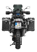 Zestaw: kufry boczne z anodowanego aluminium czarne "And-Black" Zega Evo + stelaże srebrne Touratech BMW R1250GS/ R1250GS Adventure/ R1200GS (13-21)/ R1200GS Adventure (14-21) (31+38L)