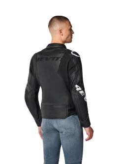 Kurtka motocyklowa skórzana REV’IT! Quadratic czarno-biała