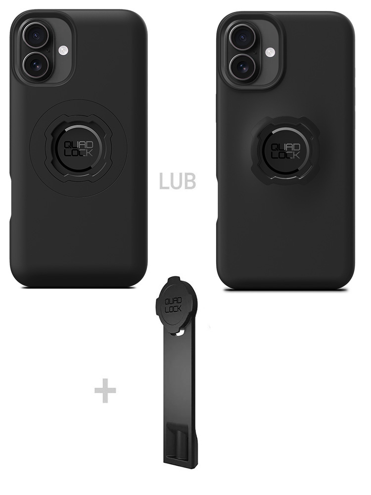 Zestaw: etui na telefon iPhone 16 Plus + adapter do statywu Quad Lock