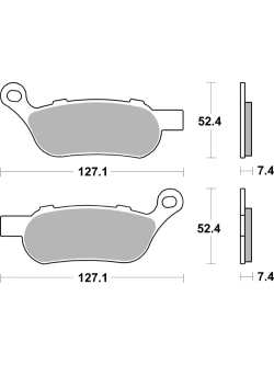 Klocki hamulcowe Brembo SP Harley Davidson (wybrane modele) [na tył, kpl. na 1 tarczę]
