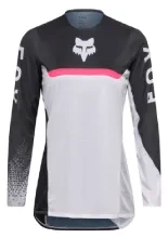 Bluza enduro damska FOX Flexair Fracture czarno-biało-różowa