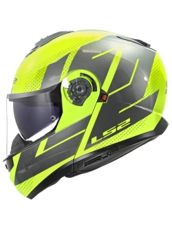Kask szczękowy LS2 FF908 Strobe II Code szaro-żółty