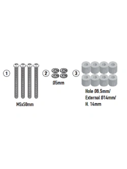 Zestaw montażowy do oryginalnych halogenów GIVI BMW R 1300 GS (24-25)