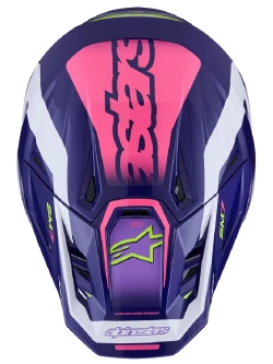 Kask enduro Alpinestars SM7 Deed fioletowo-różowy-fluo połysk