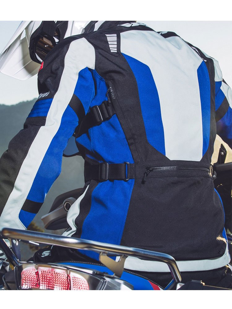 Kurtka motocyklowa tekstylna Spidi Outlander czarno-szaro-niebieska