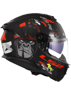 Kask integralny LS2 FF808 Stream II Angry Monkey czarno-czerwony matowy