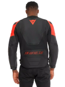 Kurtka motocyklowa skórzana Dainese Racing 5 czerwono-czarna