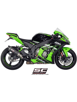 Tłumik owalny dla oryginalnego katalizatora Slip-on SC-Project do Kawasaki NINJA ZX-10R [16-17]