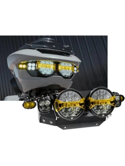 Kompletny zestaw reflektorów Denali Full Deck z oświetleniem Harley Davidson Road Glide (24-)