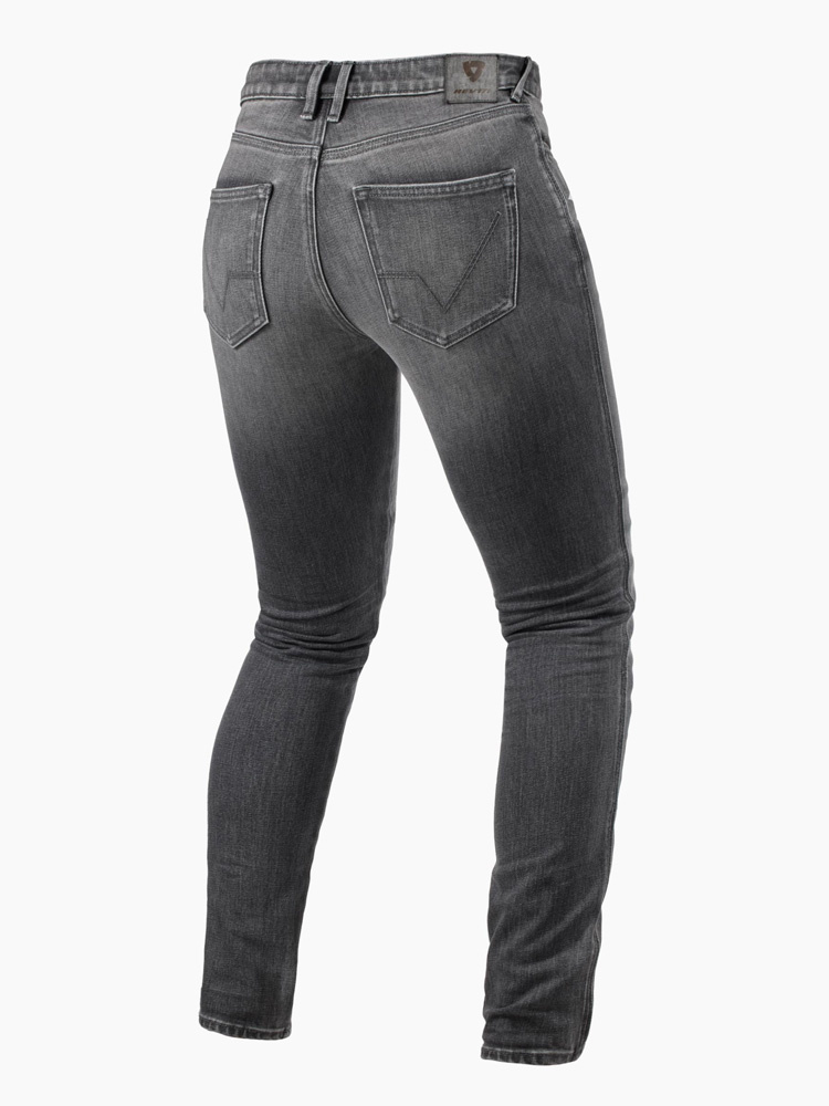 Jeansy motocyklowe damskie REV’IT! Shelby 2 SK szare