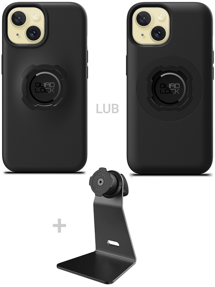 Zestaw na biurko: etui na telefon iPhone 15 oraz uchwyt Quad Lock