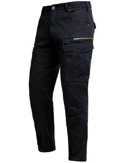 Jeansy motocyklowe John Doe Cargo Stroker czarne