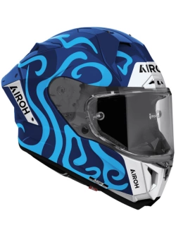 Kask integralny Airoh Gp 800 Swain czarno-biało-niebieski połysk