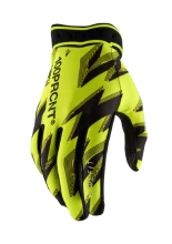 Rękawice cross 100% Ridefit fluo-czarne