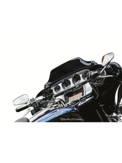 Panel radiowy Kuryakyn Tri-Line Harley Davidson (wybrane modele) srebrny