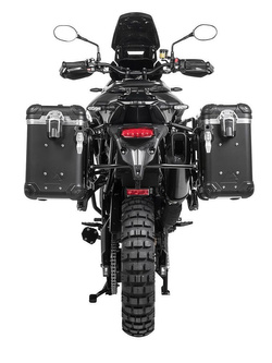 Zestaw: kufry boczne z anodowanego aluminium czarne "And-Black" Zega Evo + stelaże czarne Touratech Triumph Tiger 900 Rally / Pro / GT / GT Pro (20-) (31+38L)