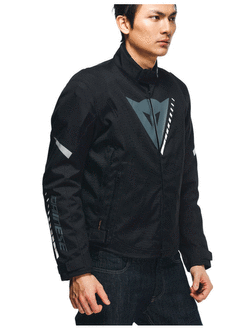 Kurtka motocyklowa tekstylna Dainese Veloce D-Dry czarno-szaro-biała