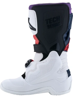 Buty enduro dziecięce Alpinestars MX Tech 7S biało-fioletowo-niebieskie