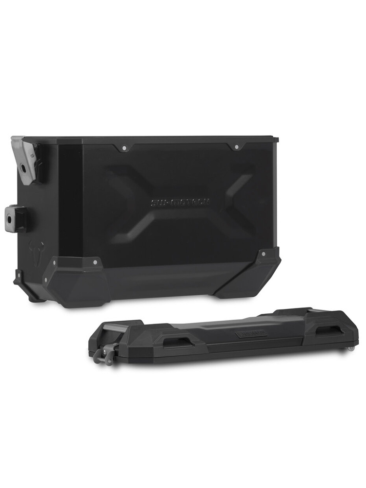 Zestaw: kufry boczne TRAX ADV + stelaże PRO 45/37 L SSw-Motech Aprilia Tuareg 660 (21-)/ Rally (24-) (pojemność 37 i 45 L) czarne