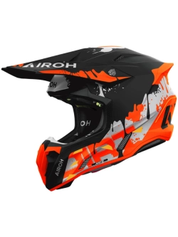 Kask enduro Airoh Twist 3 Dirt czarno-szaro-pomarańczowy matowy