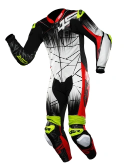 Kombinezon motocyklowy jednoczęściowy 4SR Racing Ultra Light Matrix AR biało-czarno-czerwony