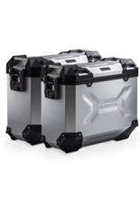 Zestaw: kufry boczne + stelaże PRO TRAX ADV SW-Motech Yamaha MT-07 Tracer (16-23) [poj.: 2 x 37 L] srebrne