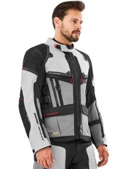 Kurtka motocyklowa tekstylna Shima Tracker jasnoszara