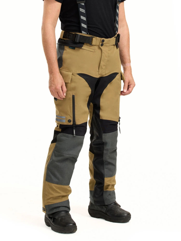 Spodnie motocyklowe tekstylne Rukka TitanTrail-R brązowe