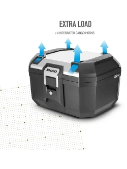 Kufer centralny Shad Terra TR46 czarno-szary [z aluminiową pokrywą]