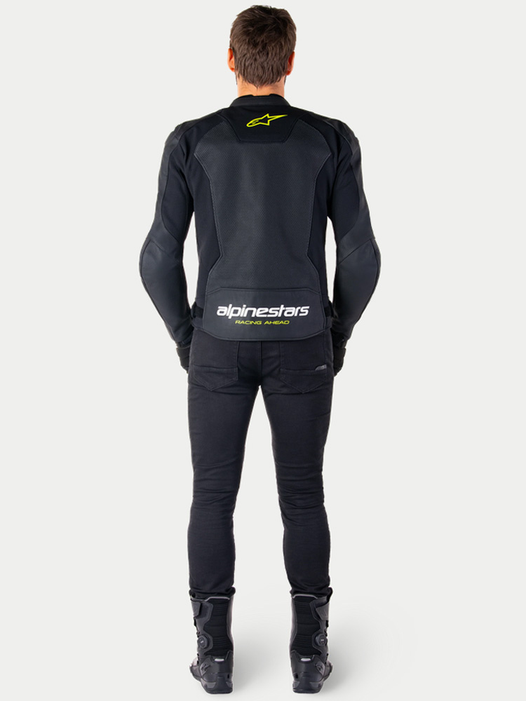 Kurtka motocyklowa skórzana Alpinestars Faster V3 Airflow czarna