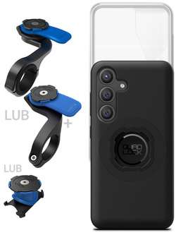 Zestaw rowerowy: etui MAG na telefon Samsung Galaxy S24 (magnetyczne), wodoodporny pokrowiec MAG oraz mocowanie Quad Lock