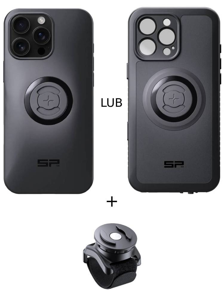 Zestaw: etui na telefon iPhone 16 Pro Max + uchwyt na rzep SPC+ SP Connect