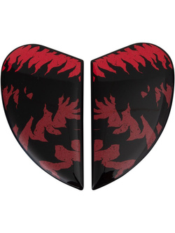 Panele boczne Icon do kasku Airform Lycan czerwone