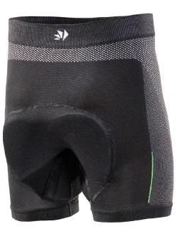Legginsy termoaktywne SIXS Breezy Touch V2 krótkie z wkładką amortyzującą, czarno-szare