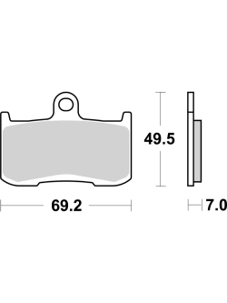 Klocki hamulcowe Brembo SA Indian/ Kawasaki/ Suzuki/ Triumph (wybrane modele) [na przód, kpl. na 1 tarczę]