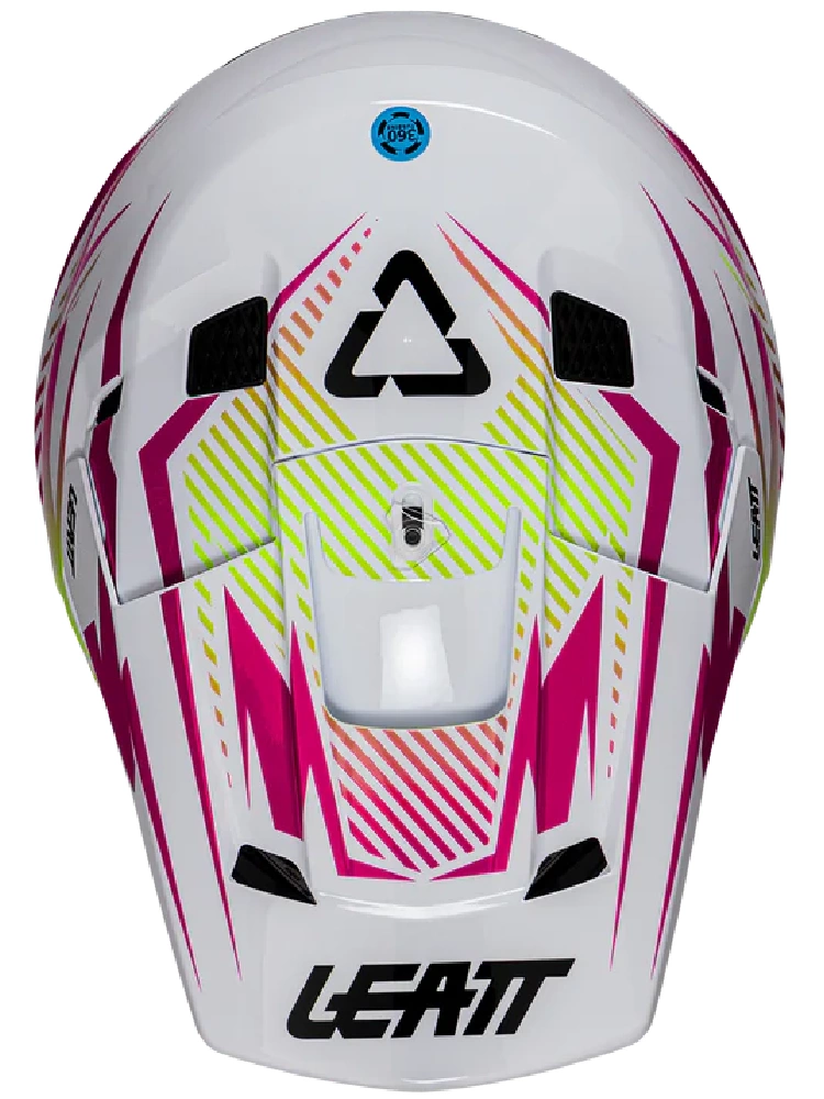 Kask enduro Leatt Moto 3.5 z goglami czarno-biało-żółtymi