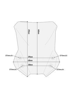 Szyba motocyklowa Givi do Suzuki DL 650 V-Strom (17-24) przezroczysta