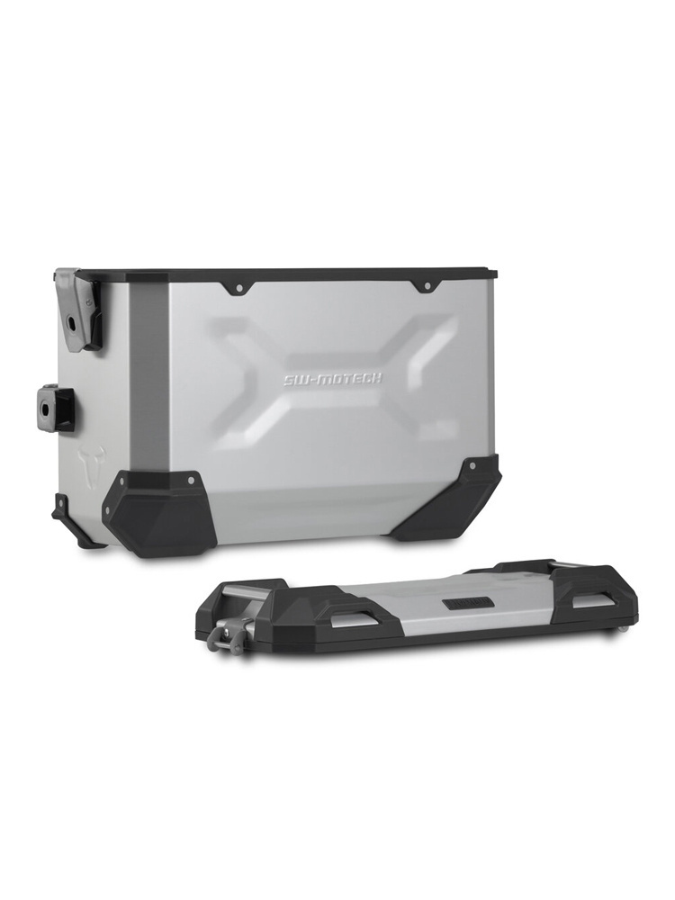 Zestaw: kufry boczne TRAX ADV + stelaże PRO 45/37 L Sw-Motech Honda X-ADV (20-) (pojemność 37 i 45 L) srebrne