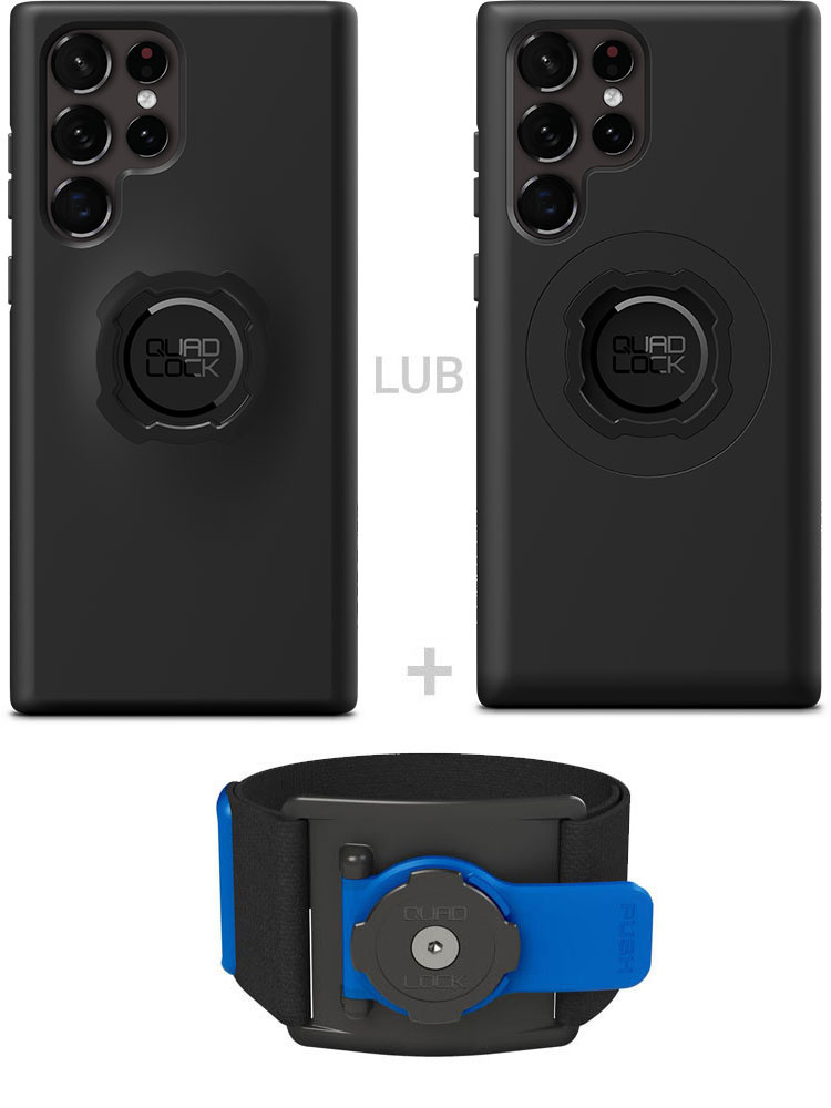 Zestaw do biegania: etui na telefon Samsung Galaxy S22 Ultra + opaska sportowa Quad Lock