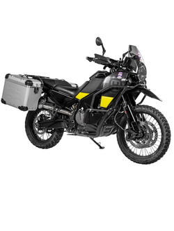 Zestaw: kufry boczne z anodowanego aluminium srebrne Zega Evo X + stelaże srebne Touratech Husqvarna Norden 901 (2 x 45L)